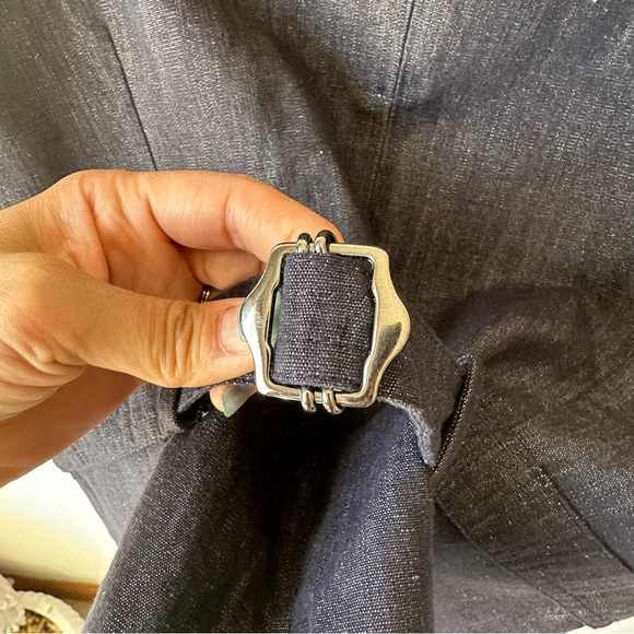 Lardini // Men’s Linen Navy Vest made in Italy size 48 - Picture 3 of 13